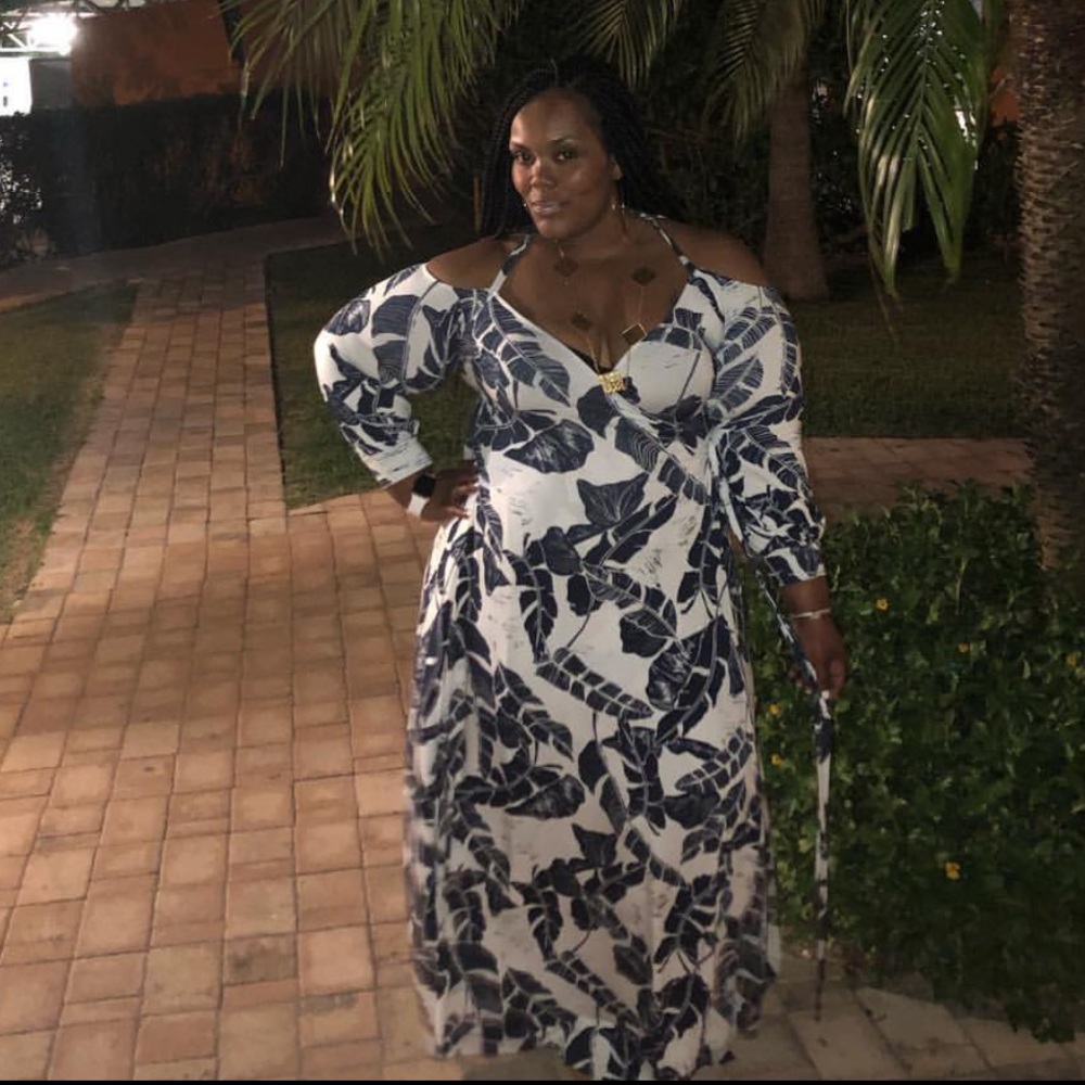 Rachel pally beautiful leaf print maxi